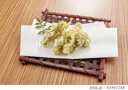 たらの芽(Fatsia sprouts)の天ぷら 63407288