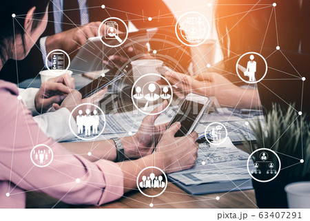 Human Resources and People Networking Concept. 63407291