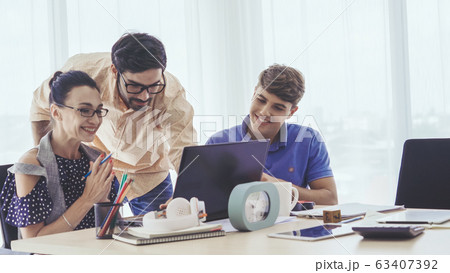 Group meeting of creative business people office. Group meeting of creative business people office. 63407392