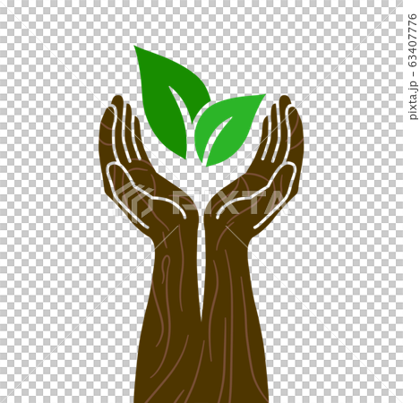 Hand tree and leaves - Stock Illustration [63407776] - PIXTA