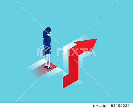 Standing on the edge of gap. Business challenge or 63409026