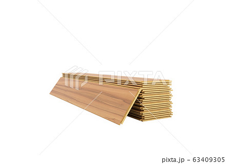 Set of wooden laminated construction planks 63409305