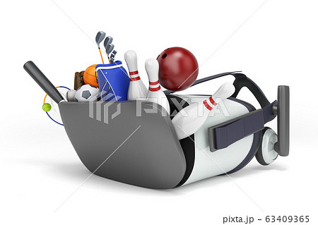 The concept of sports games in virtual reality 3d 63409365