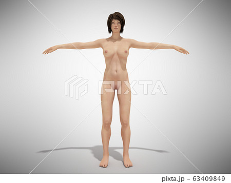 A woman body for books on anatomy 3d render on 63409849