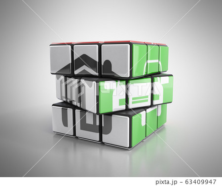 Concept of a deliberate solution House and car Concept of a deliberate solution House and car 63409947