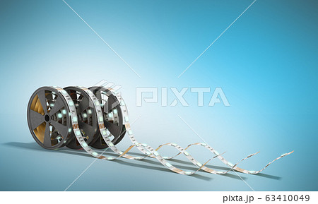 Diode strip Led lights tape in holder close-up 3d Diode strip Led lights tape in holder close-up 3d 63410049