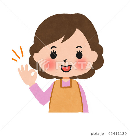 人物 表情 主婦 女性 ポーズのイラスト素材