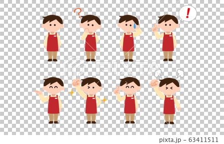 Supermarket clerk (male) set (deformed color) Supermarket clerk (male) set (deformed color) 63411511