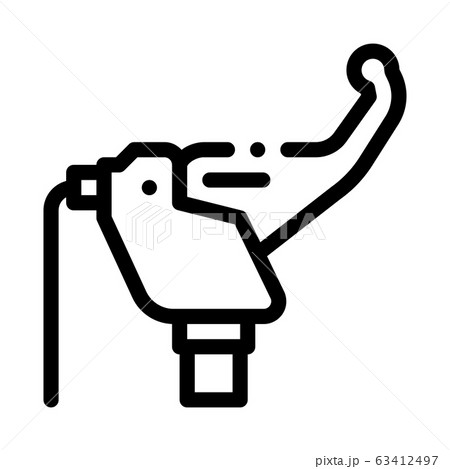 Bicycle Front Brake Vector Outline Illustration 63412497