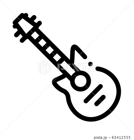 Guitar Icon Vector Outline Illustration Guitar Icon Vector Outline Illustration 63412555