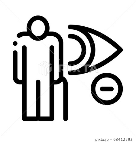 Elderly Vision Impairment Icon Vector Illustration Elderly Vision Impairment Icon Vector Illustration 63412592