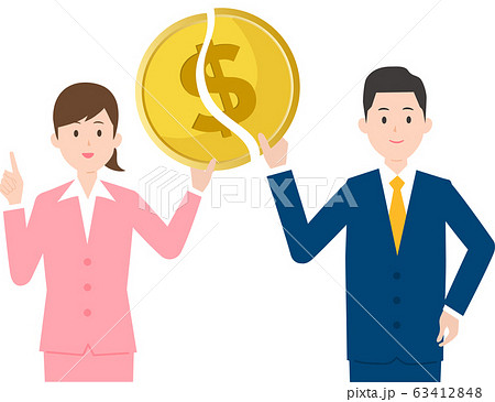 ビジネスパーソン、共働きのイラストイメージ ビジネスパーソン、共働きのイラストイメージ 63412848