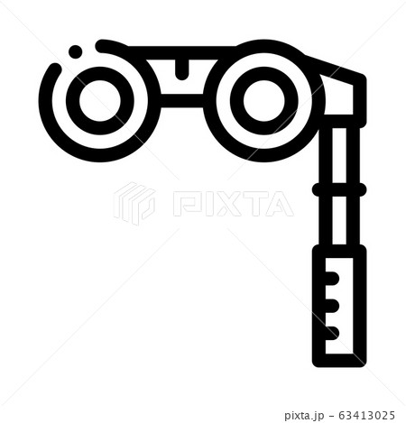 Binoculars Icon Vector Outline Illustration 63413025