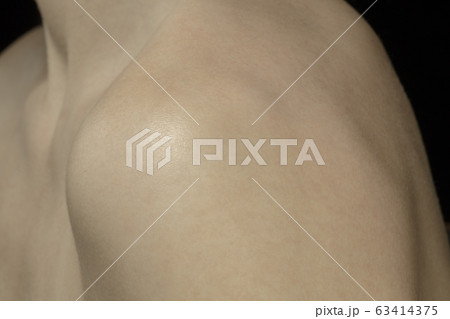Texture of human skin. Close up of well-kept caucasian human body 63414375