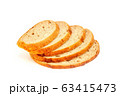 White soft fresh bread on a white background 63415473