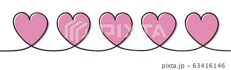 Concept of a hand drawn hearts - banner. 63416146