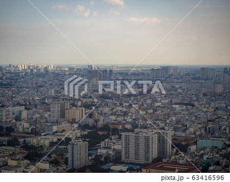 ベトナム・ホーチミンの都市風景　空撮 63416596