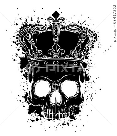 King of death. Portrait of a skull with a crown 63417252