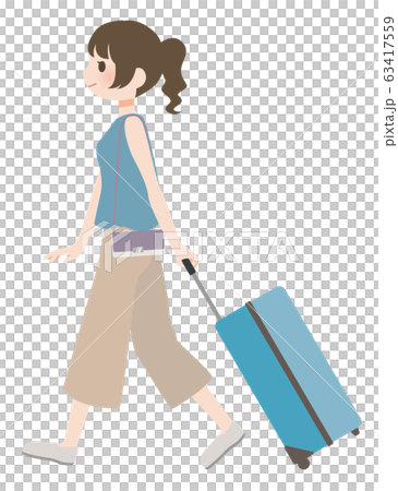 A woman drawing a carry bag 63417559