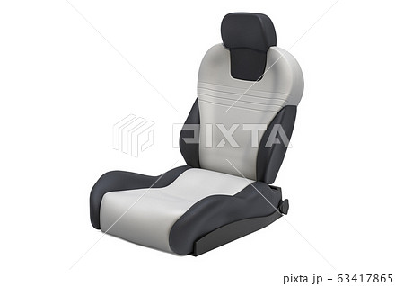 One Leather Bucket Seat Car Seat 3d Renderingのイラスト素材