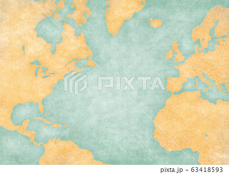 Map of North Atlantic Ocean - Canary Islands 63418593