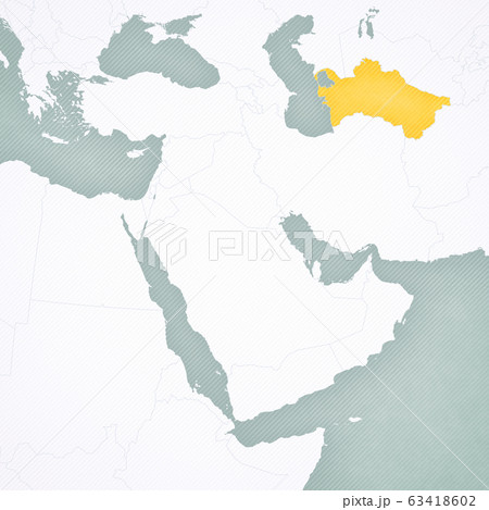 Map of Middle East - Turkmenistan 63418602