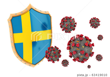 Protection of Sweden from coronavirus. 3D 63419010