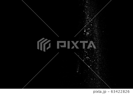 Started splash of white flour powder on black Started splash of white flour powder on black 63422826