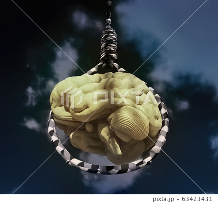 criminal mind with hangman noose 3d rendering criminal mind with hangman noose 3d rendering 63423431