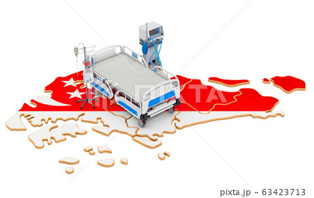 Intensive care unit ICU in Singapore, 3D rendering 63423713