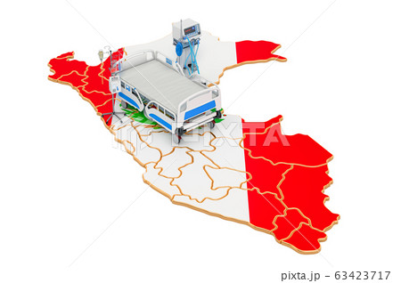 Intensive care unit ICU in Peru, 3D rendering 63423717