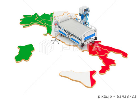 Intensive care unit ICU in Italy, 3D rendering Intensive care unit ICU in Italy, 3D rendering 63423723