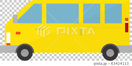 Illustration of a simple yellow minivan 63424113