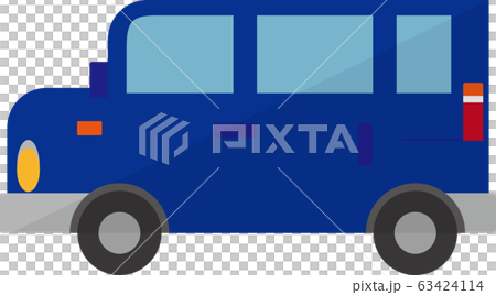 一個簡單的藍色旅行車的插圖 63424114