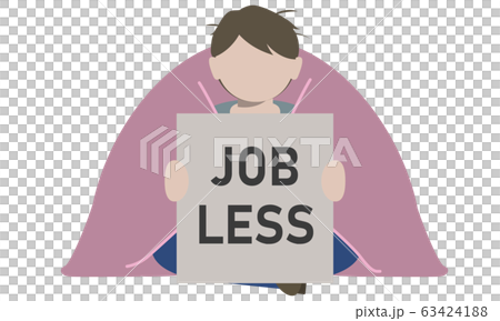 Illustration Of A Homeless Person Who Lost Work Stock Illustration