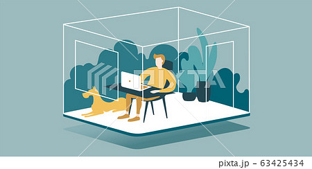 Remote work with cloud technology Remote work with cloud technology 63425434