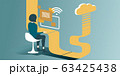 Remote work with cloud technology 63425438