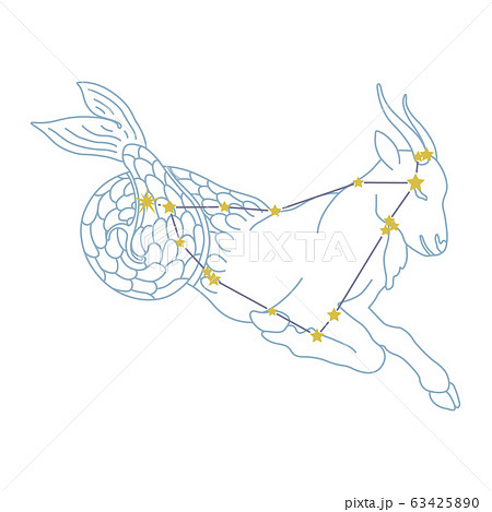 Constellation10 山羊座のイラスト素材