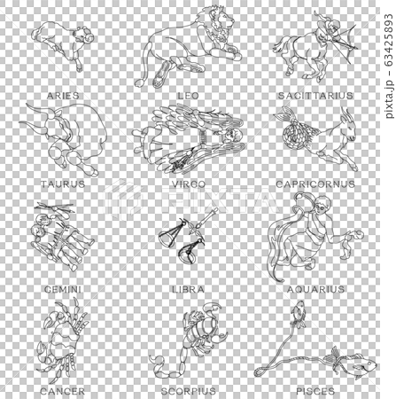 Zodiac sign-Constellation picture set 63425893