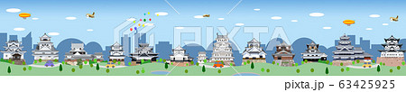 日本の城 現存天守12城横並び 日本の城 現存天守12城横並び 63425925