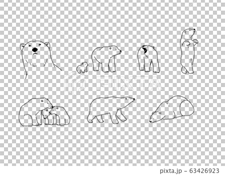 シロクマ 線画 シロクマ 線画 63426923