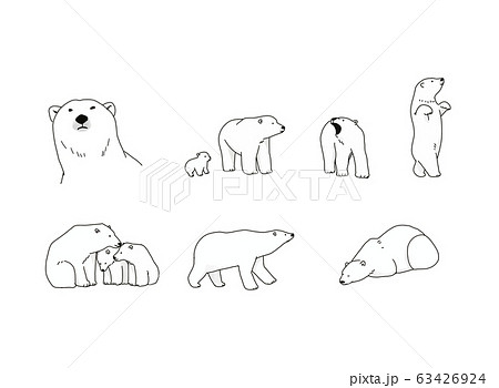シロクマ　水彩 63426924