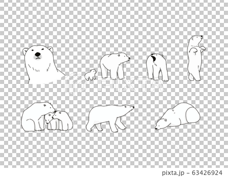 シロクマ　水彩 63426924