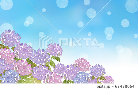 紫陽花とシャボン玉 63428064