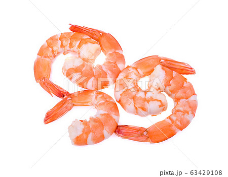 shrimp isolated on white background shrimp isolated on white background 63429108