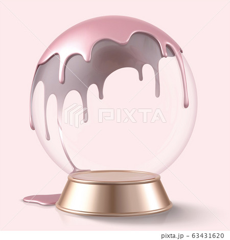 Snow Globe With Pink Liquidのイラスト素材