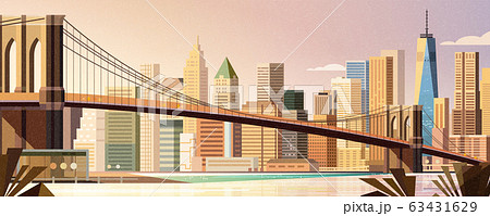 Brooklyn bridge city scene Brooklyn bridge city scene 63431629