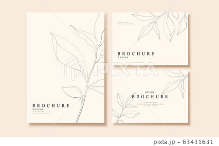 Elegant line style leaf brochure 63431631