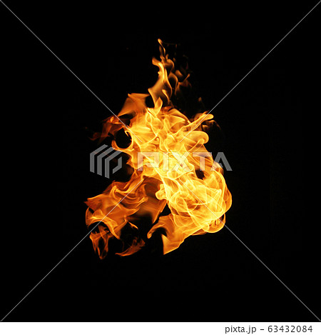 Fire flames collection isolated on black Fire flames collection isolated on black 63432084