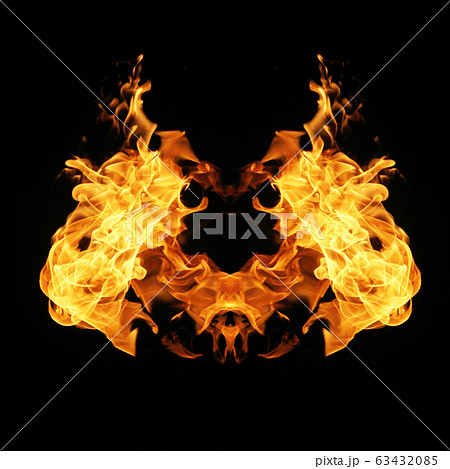 Fire flames collection isolated on black Fire flames collection isolated on black 63432085